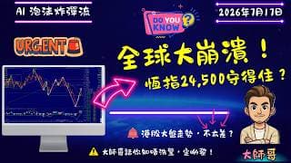 [💡今集不能錯過 - 港股大盤詳細分析] : 🌏全球金融地震！恆指曾跌穿 24,500點，亞太區全線「重災」？呢場避險潮係咪啱啱開始🏃‍♂️🚨📊？大師哥話你知細節位會睇到好多危與機！ 📉⚠️🔥