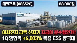 [에코프로] 2월 고점 대비 반토막, 오늘 신저가까지 - 지금 반등 노려도 될까? #에코프로