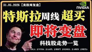 美股超买，短线危险？特斯拉周线超买，即将变盘？英伟达超跌，短期反弹？【美股直通车】2026.05.31 #sam谈美股 #美股分析 #tsla #nvda #特斯拉 #英伟达