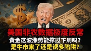 炸锅预警！非农爆冷失业率反降！美联储加息预期连夜大转向，黄金暴涨60美元，诡异数据背后藏着致命陷阱？#黄金#白银 