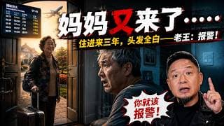 东北老妈拿到绿卡赖着不走，威胁儿子公司——老王怒：她来公司闹？等她来，然后报警！老王来了：#大老王 #父母边界感 #华人移民 #东北老妈 #婆媳关系 #美国生活 #原生家庭