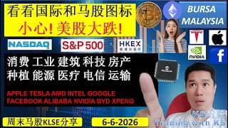 KS看股 | 马股KLSE分享 | 6-6-2026 | 看看国际和马股图标 | 小心! 美股大跌! | KLCI NASDAQ S&P HKEX TESLA NVIDIA BYD