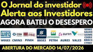 ALERTA WEGE3 PINE4 ROMI3 CMIN3 SAUD3 BBSE3 AURE3 USIM5 PETR4 EGIE3 CSED3 VALE3 ITUB4 BBDC3 CYRE3