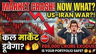 MARKET CRASH: आज क्यों डूबा बाज़ार? 📉 11 लाख करोड़ साफ़! 😱 US-Iran War Update