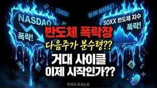 반도체 폭락장 다음주가 분수령?? 거대 사이클 이제 시작인가?