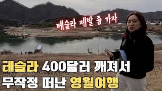 테슬라 폭락해서 영월로 도망갔습니다