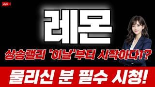 [레몬 주가전망] 상승랠리 '이날'부터 시작이다!? 물리신 분 필수 시청!