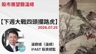 投資展望聽溫總  I  20260725  I  下週大戰四頭攔路虎