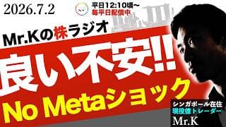 【大丈夫】METAショック？の影響は限定的