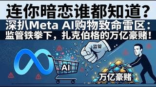 连你暗恋谁都知道？深扒Meta AI购物致命雷区：监管铁拳下，扎克伯格的万亿豪赌！#meta #金融 #科技 #财经