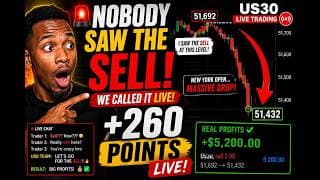 Nobody Saw The Sell… We Called It LIVE! | US30 Drops 260+ Points Live Trading Ep6