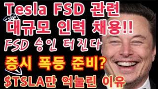 FSD 승인 터진다! EU 승인 절차 착수! 많은 국가 도미노 승인 나오나 / Tesla FSD 관련 대규모 인력 채용 / 증시 폭등 준비? / 테슬라 투자 / 미국 주식