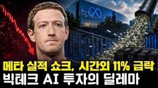 "현금이 다 녹았습니다" 메타 실적 쇼크! 가이던스마저 그닥?!