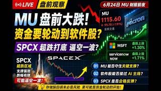 26/6/23 盘前观察：存储股回调后，资金会轮动到软件股吗？SPCX 超跌打底  逼空一波 ？