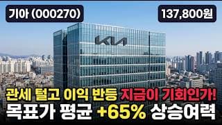 [기아] 시장 5% 급락에 동반 하락, 목표가 30만 자동차 대장 - 30곳 매수 극저평가, 지금이 기회일까 #기아
