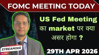 Fomc Meeting live today|US fed meeting impact on markets|Exit polls news impact|Sensex expiry|nifty