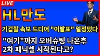 [HL만도 주가전망]🚨1분전 기겁할 속보 드디어 이발표 일정 떴다 여기까지 오버슈팅 후 2차 패닉셀 시작된다고?