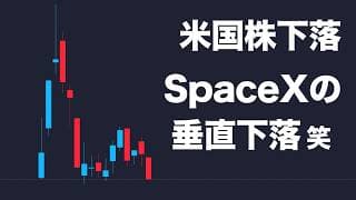 【米国株下落】スペースXの垂直着陸はホンマおもろい【NASDAQ100・SOXL】
