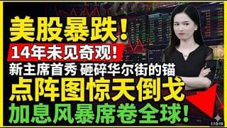🚨【美股暴跌】14年未見奇觀！新主席首秀「砸碎華爾街的錨」，點陣圖驚天倒戈，加息風暴席卷全球！#投資 #美股 #美联储 #股市