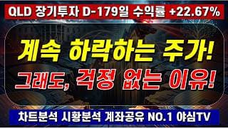 2026년 7월 17일(금)ㅣ계속 하락하는 주가! 그래도 걱정 없는 이유ㅣQLD 장기투자 179일차 [차트분석 시황분석 멘탈케어 경제적자유 노후준비]