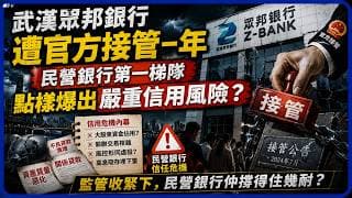 武漢眾邦銀行遭官方接管一年民營銀行第一梯隊點樣爆出嚴重信用風險？