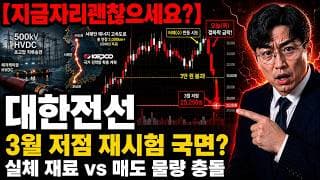[대한전선 주가 전망] 대한전선 오늘 갭다운 실체! 한전 1,463억 HVDC 재료 지속 vs 매도 물량 정면 충돌 총정리 #대한전선