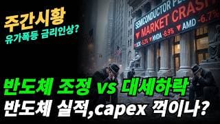 (주간시황) 다음주 반도체 분수령이다.그래도 장기적으로는 상승가능 될수 있는 이유는?