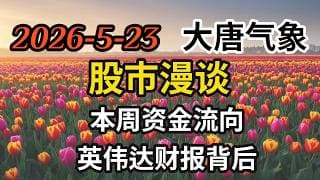 2026-5-23-大唐气象股市漫谈 | 本周资金流向 | 英伟达财报背后