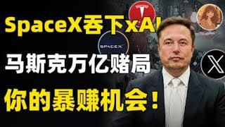 xAI合并Space X上市！马斯克万亿赌局，你的暴赚机会！TSLA,X,AMZN,GOOG,AAPL,META #trading #美股 #投資 #投資心法 #tsla #马斯克
