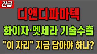 [디앤디파마텍 주가 전망] (긴급) 화이자·멧세라 비만치료제 모멘텀! "이 자리" 지금 담아야 하나?