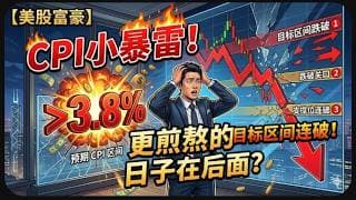 【美股富豪】CPI直接小暴雷！更煎熬的日子在后面？目标区间连破！