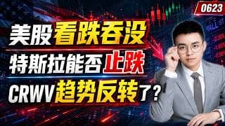 【tsla  股票】特斯拉周线支撑，这里能否止跌？CRWV再次回落，是回调还是行情结束？美股多次看跌吞没，接下来注意防守！｜ tsla 技术分析 ｜ btc 加密货币｜ crwv 股票