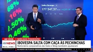 Ibovespa salta 2,44% com barganhas, Vale e Weg: Fechamento Touro de Ouro