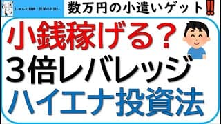 3倍レバレッジETFを使って、小銭は稼げるか？ハイエナ投資法を検討します！