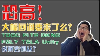 美股趋势分析｜恐高！大幅回调要来了？Palantri Teladoc Tesla Fastly Draftkings Unity JFROG 何去何从？PLTR TDOC FSLT DKNG TSLA