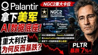 Palantir拿下美军AI数据底座！NGC2重大利好，PLTR为何反而暴跌？