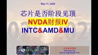 美股和芯片是否阶段性见顶：英伟达NVDA财报及龙头股INCT/AMD/MU走势