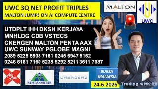 Daily KLSE BURSA UPDATE | 23-6-2026 | UWC 3Q NET PROFIT TRIPLES | MALTON JUMPS ON AI COMPUTE CENTRE