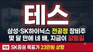 [테스 주가 전망] D램 투자 사이클의 진짜 수혜주, 신고가 다시 갈까 #테스주가전망 #테스목표가 #테스