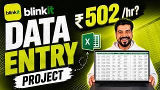 Excel Data Entry work Rs. 502 per hour ❓ (Second Salary)