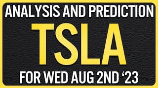 TSLA Stock Price Analysis - Tesla Stock Price Prediction for Tomorrow Wednesday August 2nd