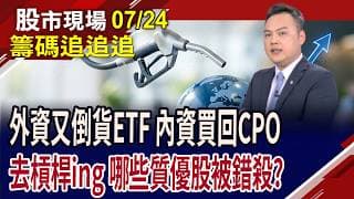 坐等群創量能放大,有機會再起?鈺創基本面無慮 卡在籌碼與營收?投信買順達.穩懋 好股得耐住性子?｜20260724(籌碼追追追)股市現場*鄭明娟(林建宏)