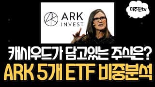 캐시우드가 생각하는 파괴적인 혁신기업은? ARK의 5개 ETF 보유비중 분석!