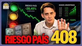 Riesgo país en 408: qué significa para bonos y acciones argentinas 🇦🇷📉💰 | #BullMorning