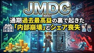 【株式投資銘柄分析】JMDC(4483)医療データの覇者が競合に喰われた日。経営陣がひた隠す「メディカル部門の大失態」