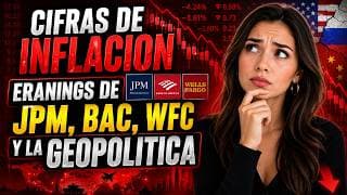 Cifras de INFLACIÓN Earnings de JPM, BAC, WFC, C y La Geopolítica Meterán Volatilidad al Mercado?