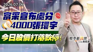 20260706《股市最錢線》#高閔漳”富采宣布處分4000張環宇，今日股價打落跌停”