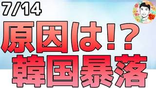 韓国市場の暴落が米株に波及！SKハイニックスの下振れ予想！【7/14 米国株ニュース】