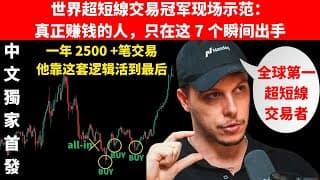 中文圈沒人教過！一年獲利218%！世界第一日內交易員：K线全是假象？看懂「成交量」才是暴賺的唯一真相！（全網首發）