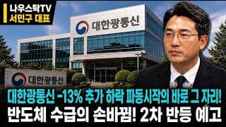 [대한광통신 주가전망] 대한광통신  -13% 추가하락 파동시작의 원점! 반도체 수급의 손바뀜 2차 불반등 예고 #대한광통신
